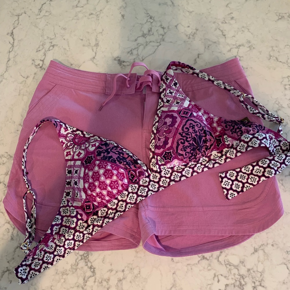 Prana Tommy Bahama board short bikini top set
